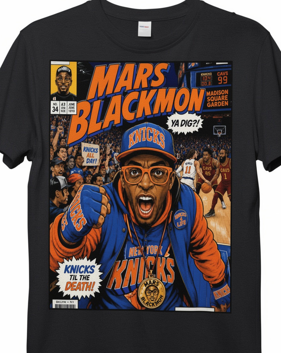Mars Blackmon retro comic Knicks
